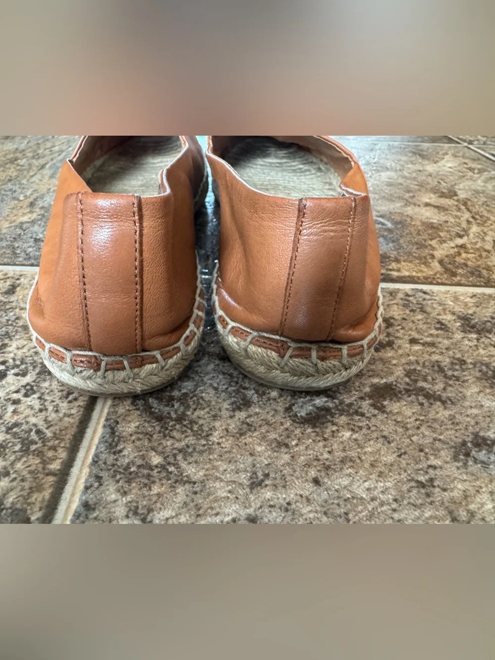 Tory Burch Colorblock Nappa Leather Espadrille Shoes- Tan, Women’s Size 9.5M